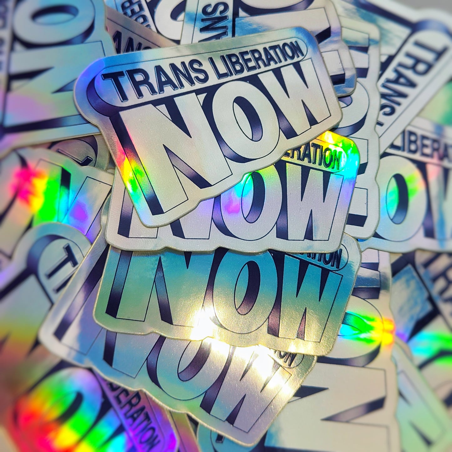 Trans Liberation Now - Holographic Sticker