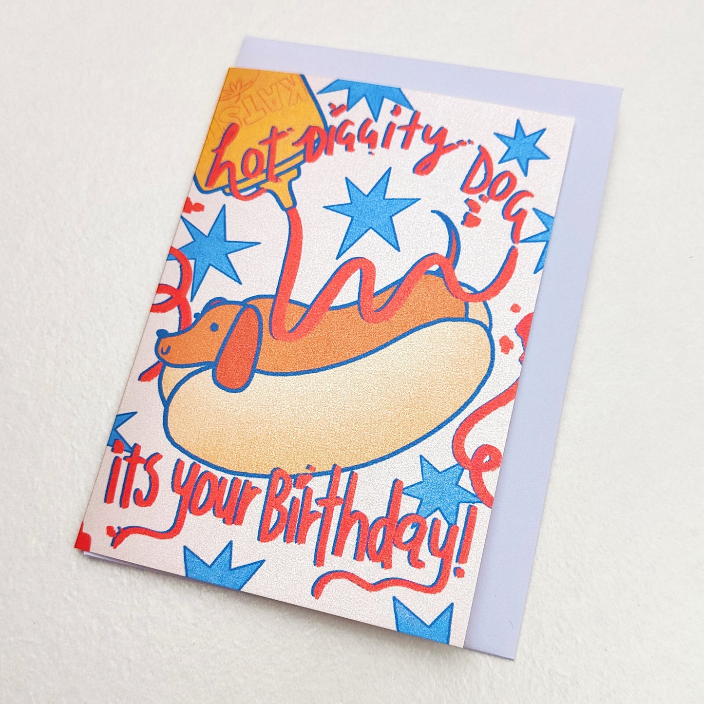 Hot Dog Birthday Greetings Card