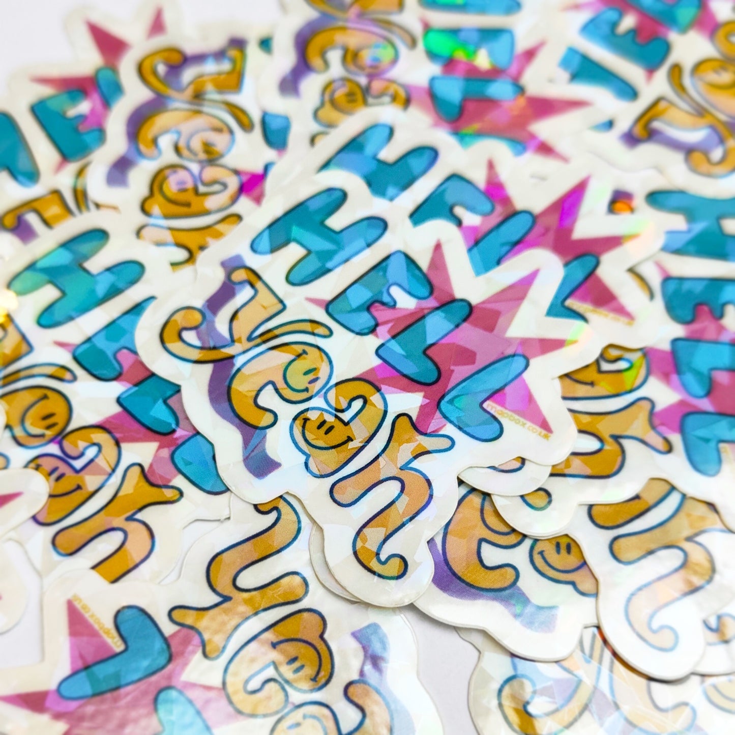 HELL YEAH Clear Crackle Sticker