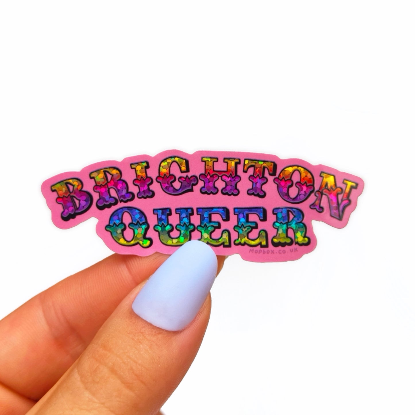 Brighton Pier Queer Rainbow - Vinyl Sticker (Glitter)