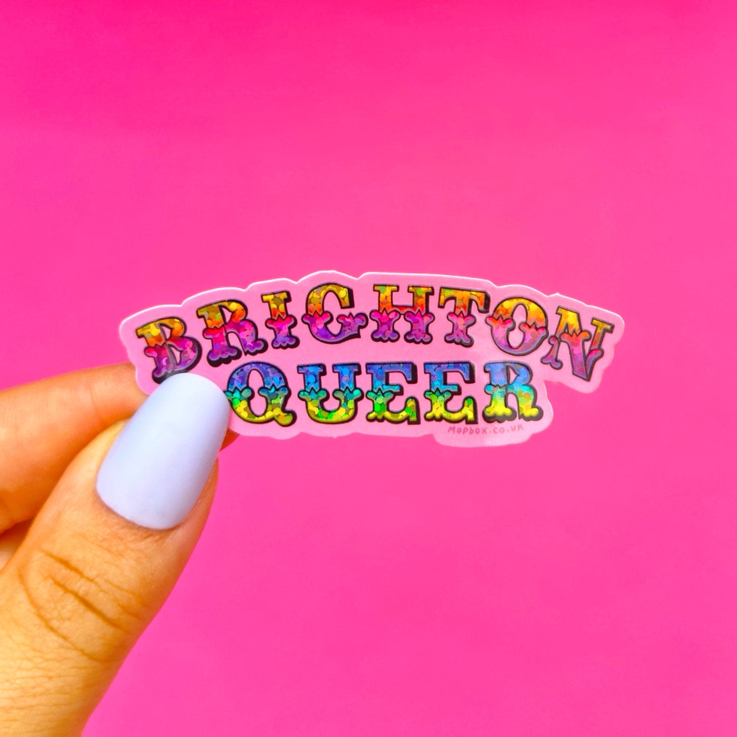 Brighton Pier Queer Rainbow - Vinyl Sticker (Glitter)