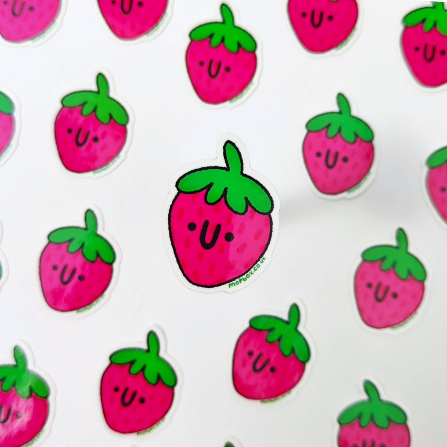 Happy Strawberry - Fruit Vinyl Sticker