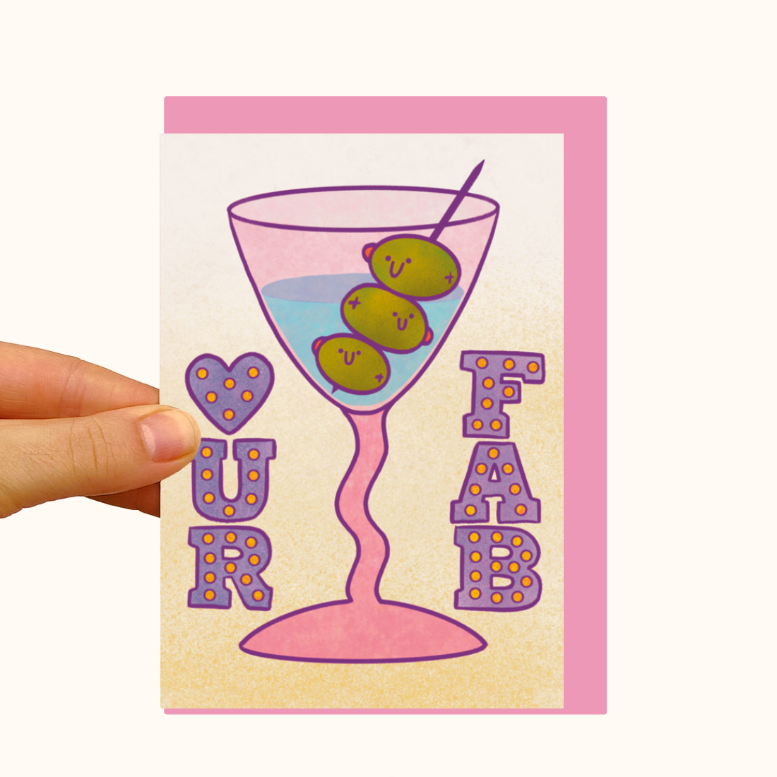UR FAB Olive Martini Greetings Card