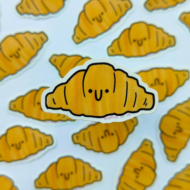 Happy Croissant - Vinyl Sticker