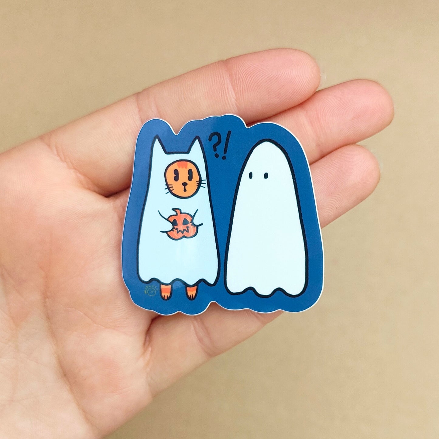 Real Spook -Ghost Cat Halloween Sticker