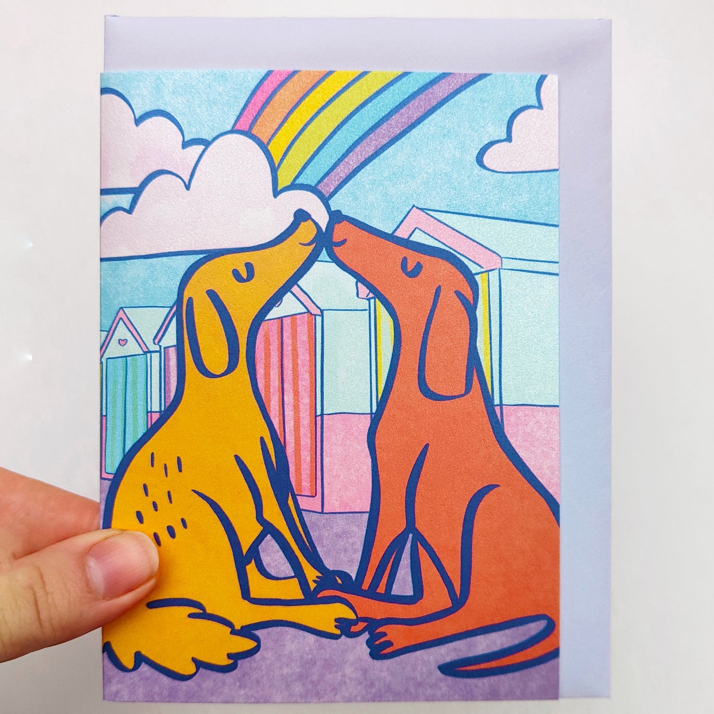 Puppy Love Brighton Seafront Valentines Day Greetings Card