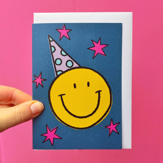 Party Face Birthday Greetings Card