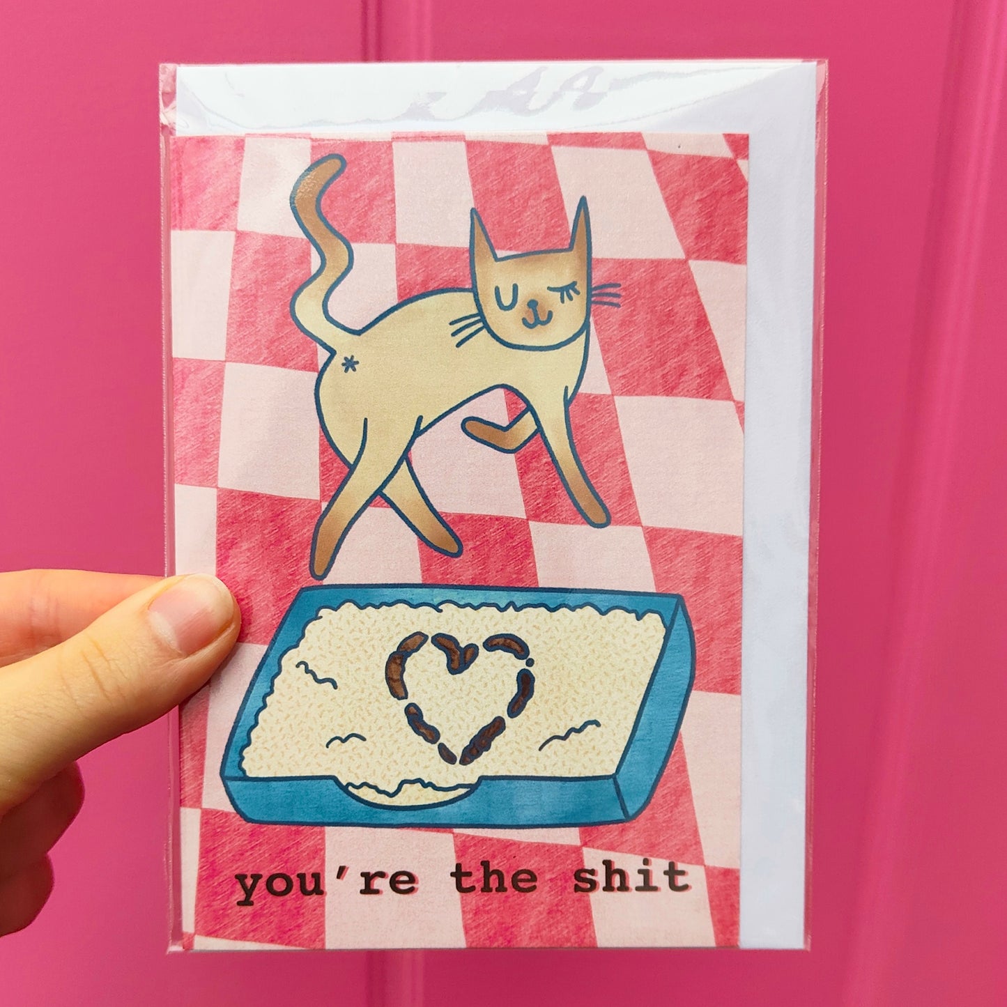 You’re The Sh!t- Cat Poop Valentines Day Card - Greetings Card