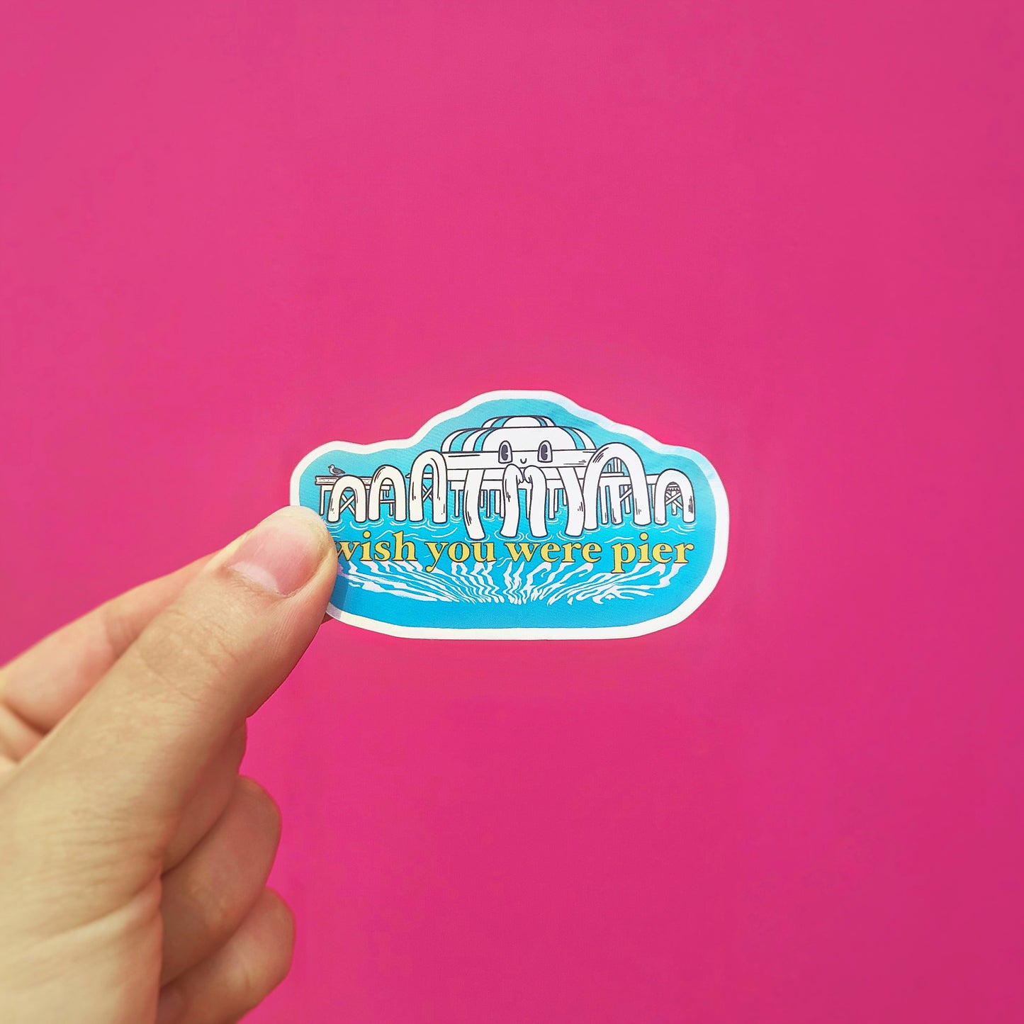 Wish You Were Pier - North Pier Brighton Holographic Sticker