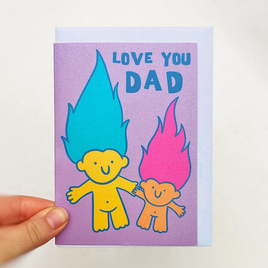 Trolls Fathers Day Greetings Card