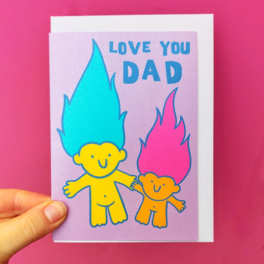 Trolls Fathers Day Greetings Card