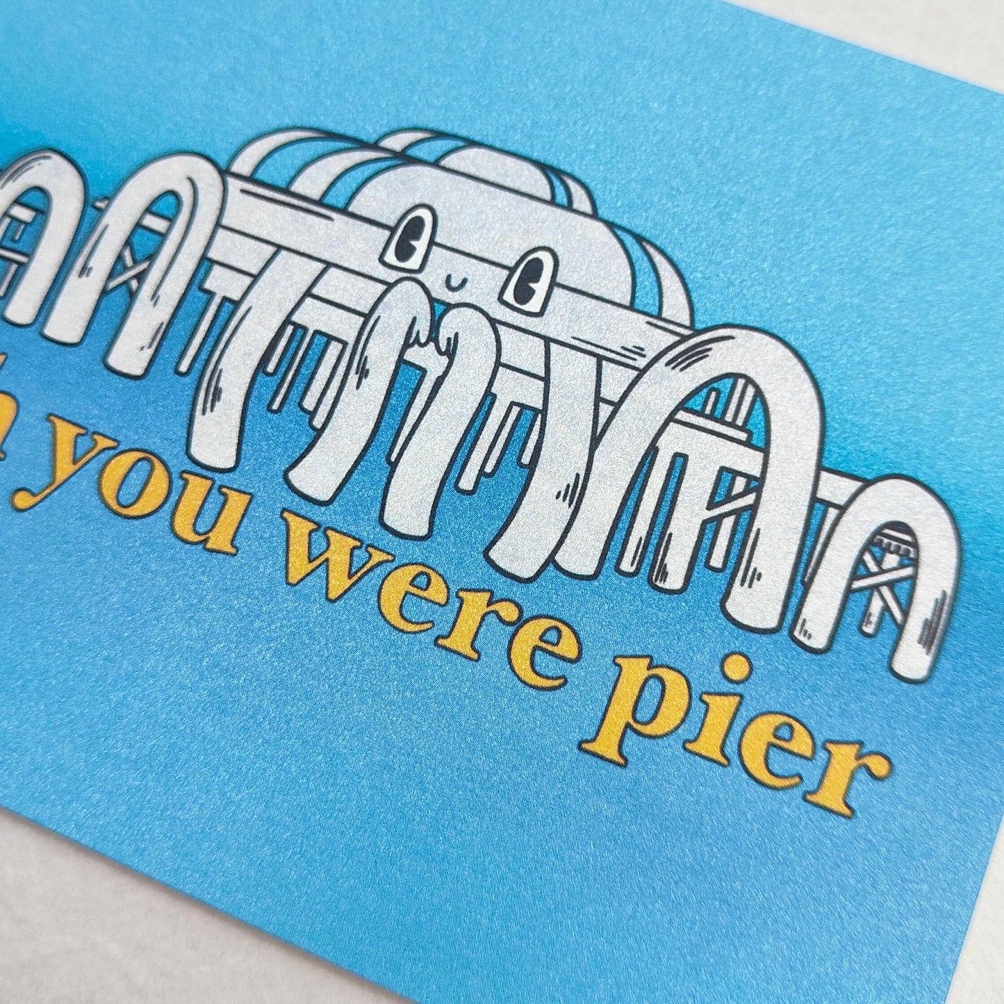 Wish You Were Pier Postcard Print