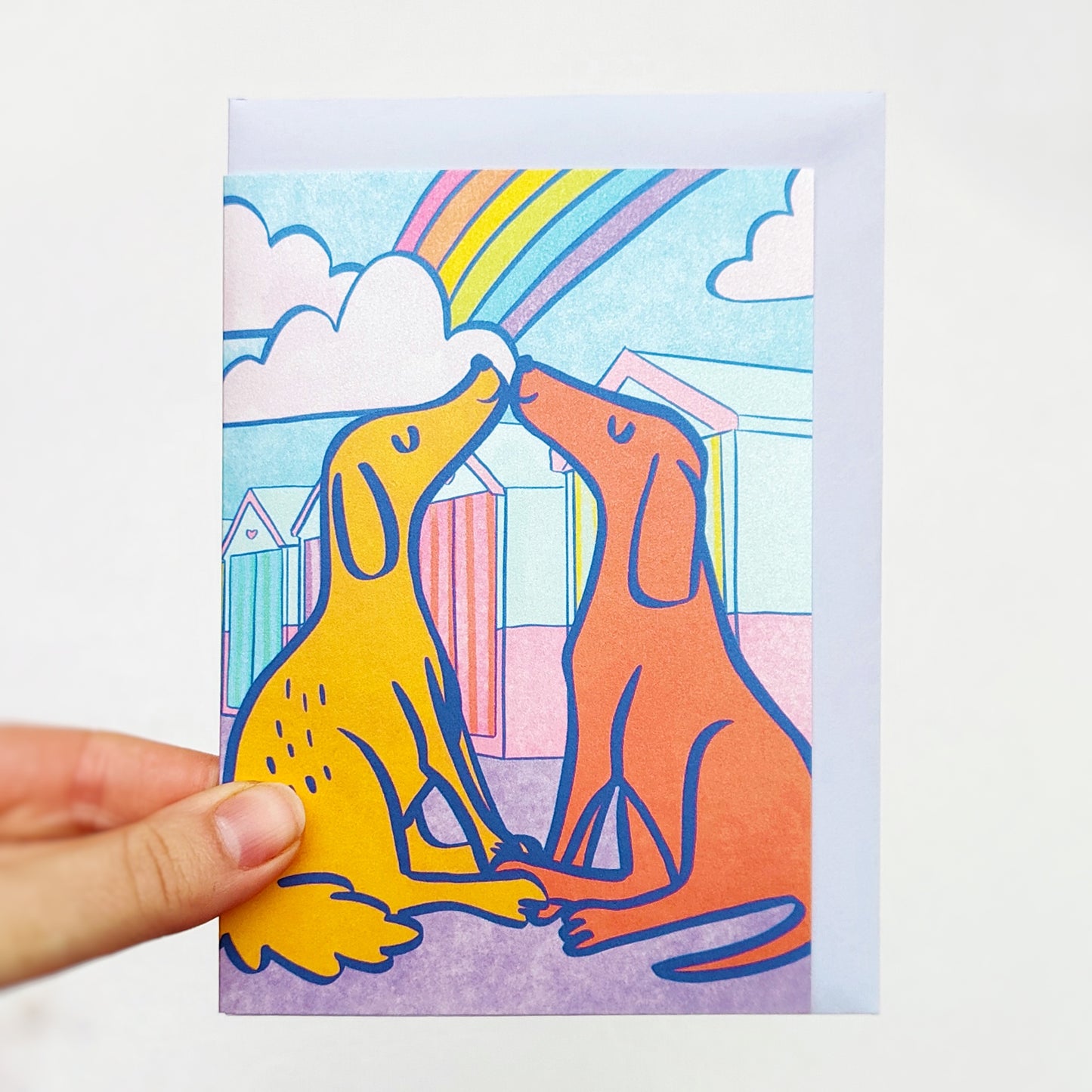 Puppy Love Brighton Seafront Valentines Day Greetings Card