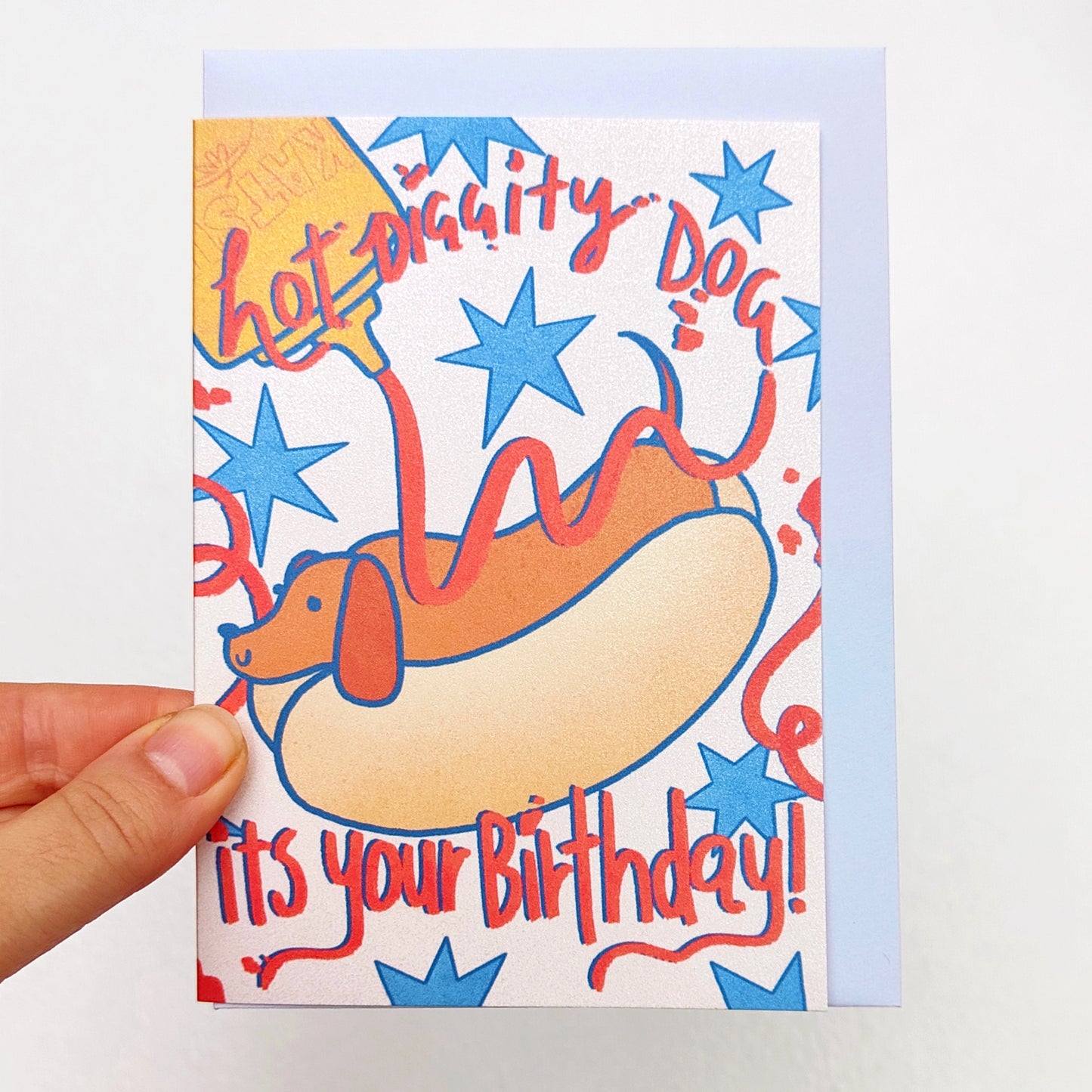 Hot Dog Birthday Greetings Card