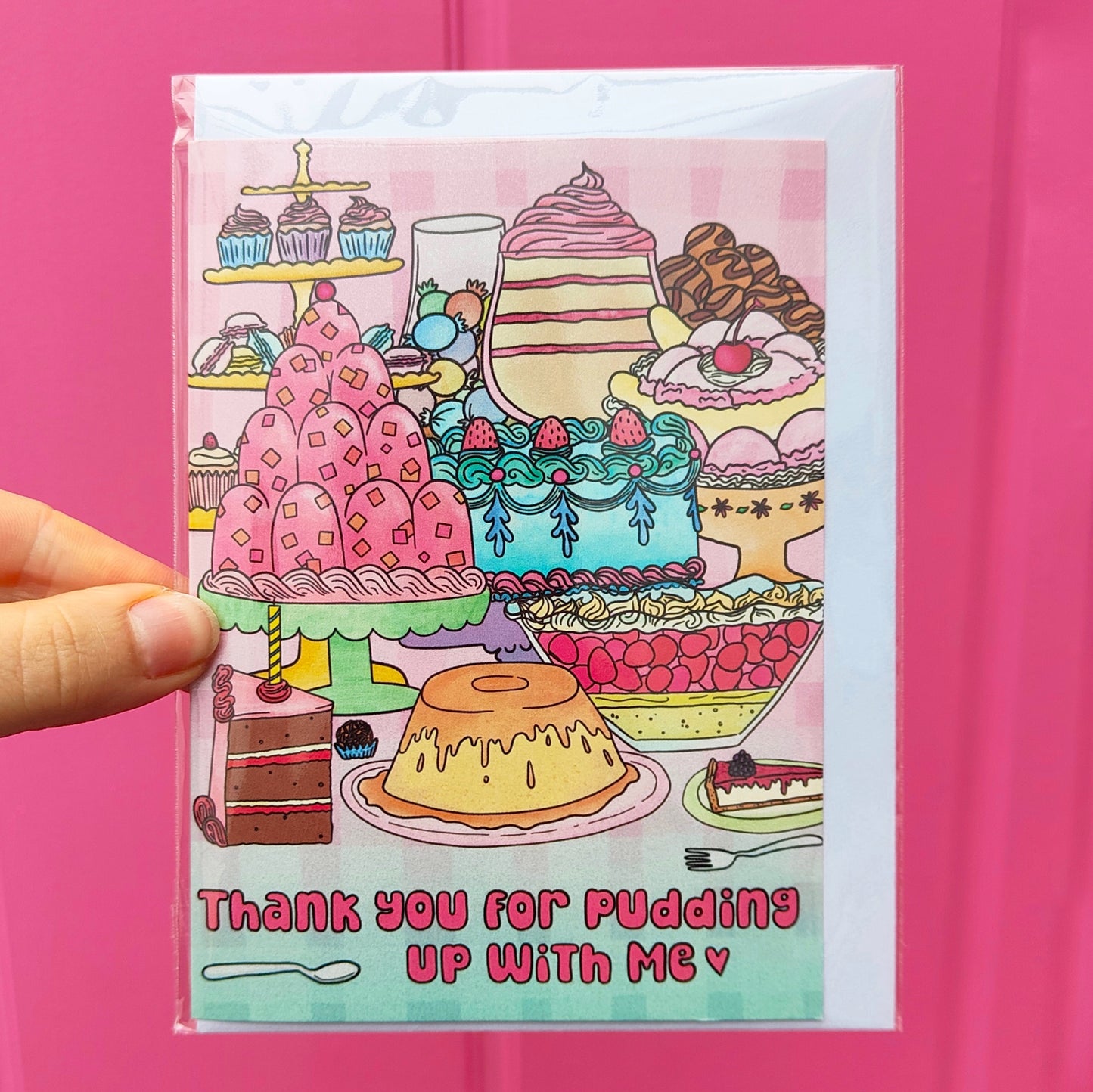 Pudding Valentines Day Greeting Card