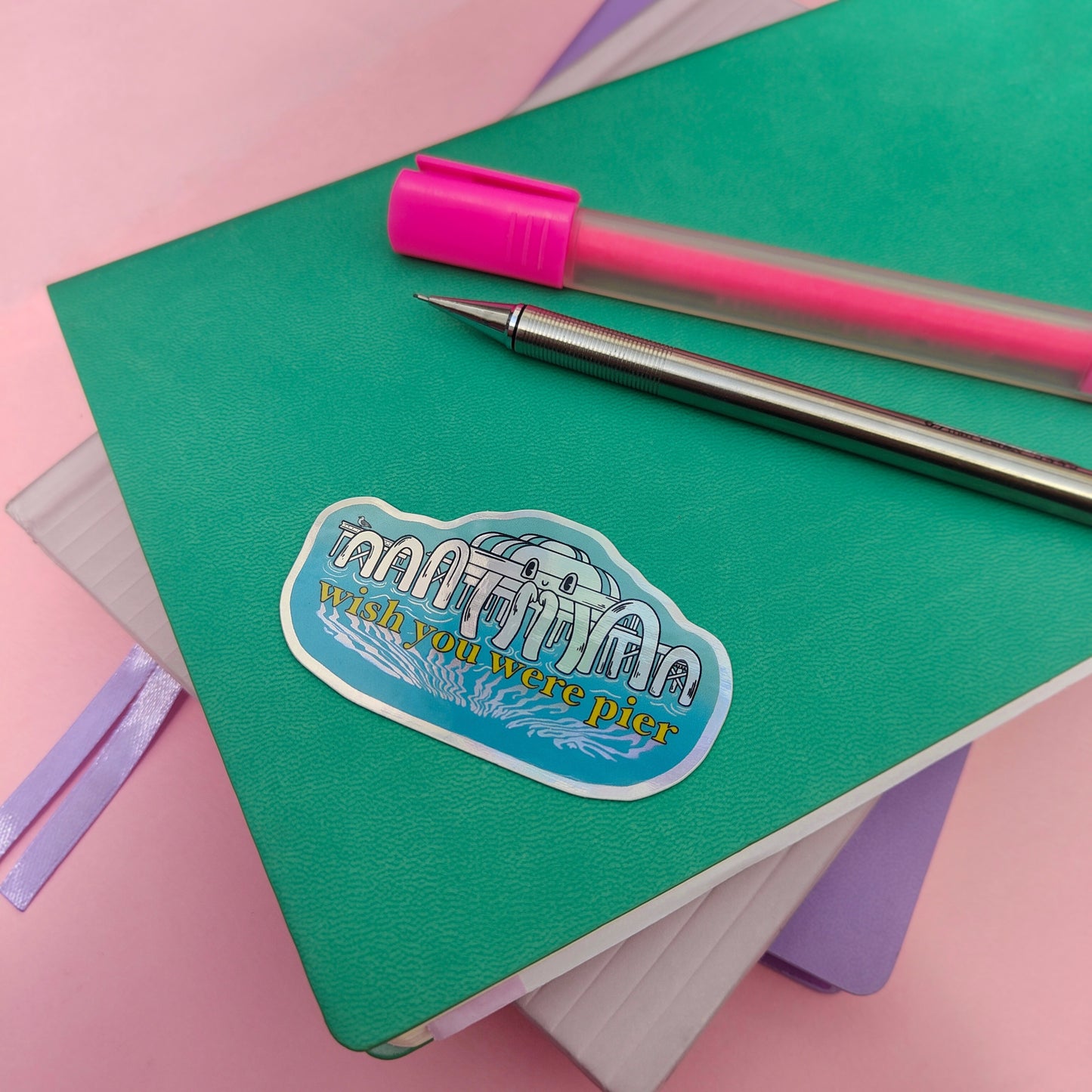Wish You Were Pier - North Pier Brighton Holographic Sticker