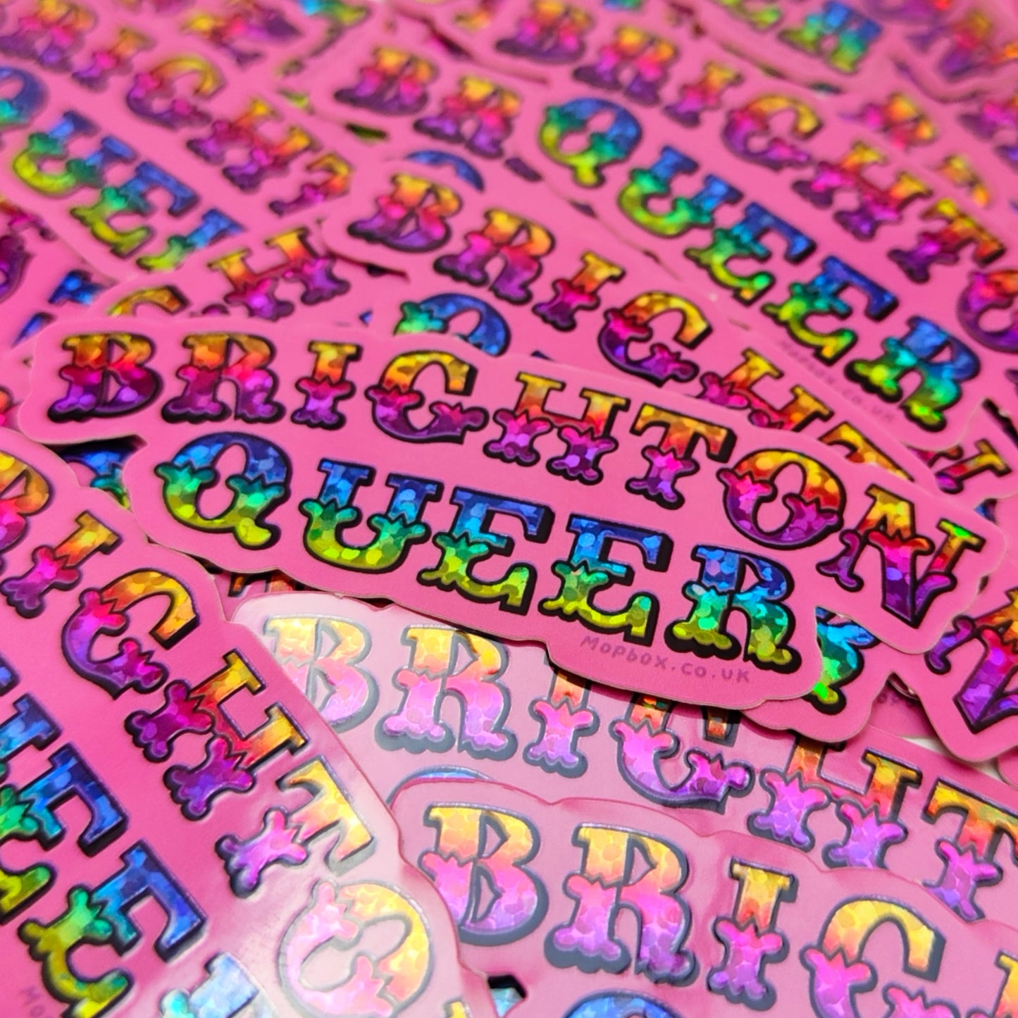 Brighton Pier Queer Rainbow - Vinyl Sticker (Glitter)
