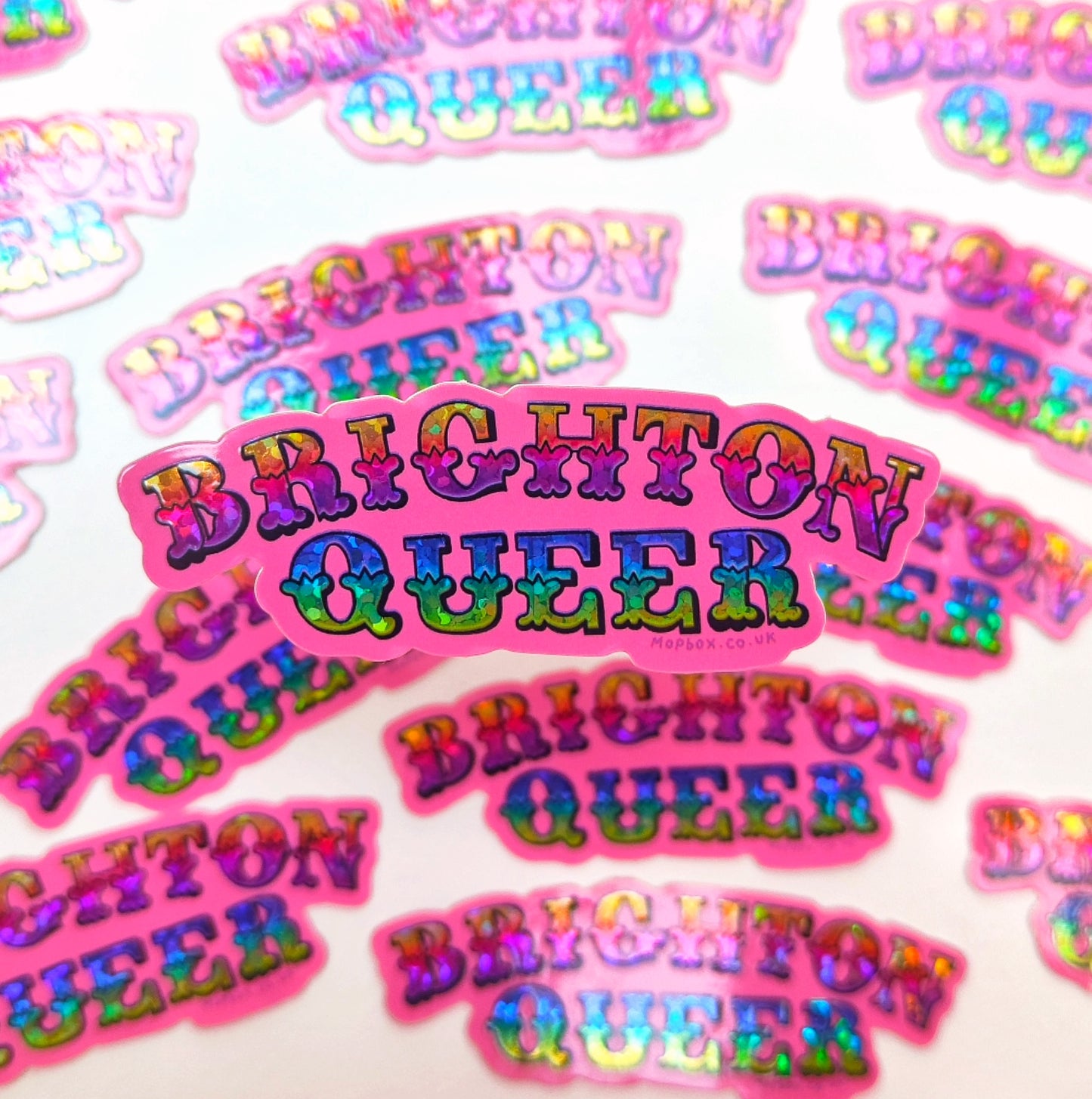 Brighton Pier Queer Rainbow - Vinyl Sticker (Glitter)