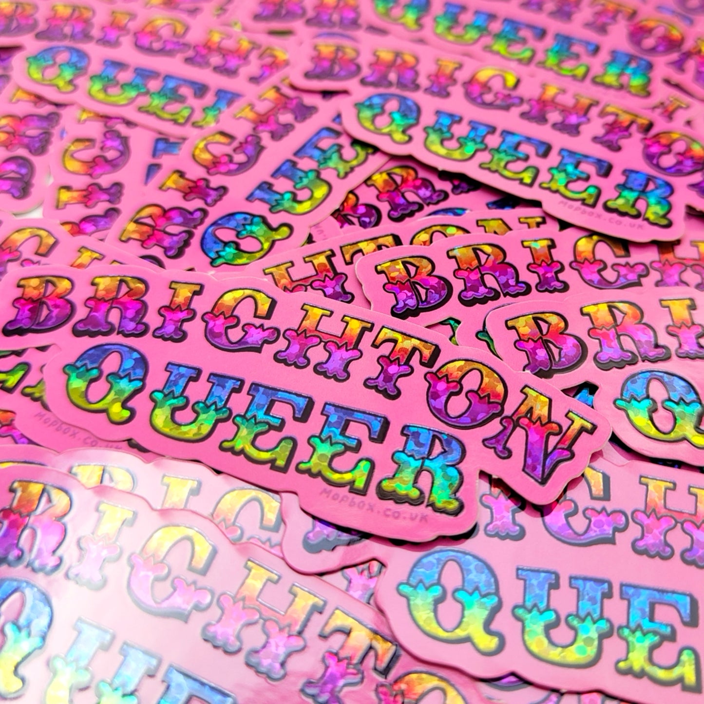 Brighton Pier Queer Rainbow - Vinyl Sticker (Glitter)