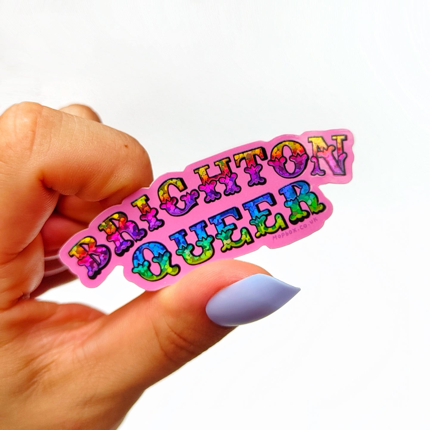 Brighton Pier Queer Rainbow - Vinyl Sticker (Glitter)