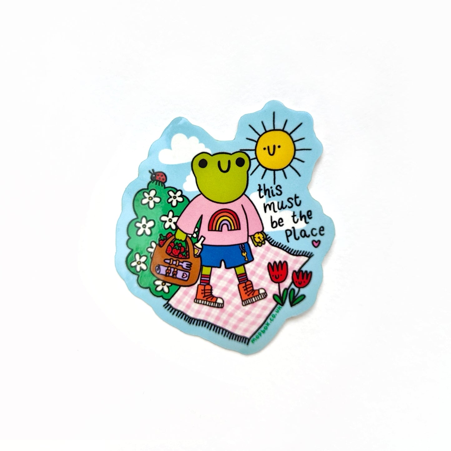 This Must Be the Place Frog Picnic - Vinyl Sticker