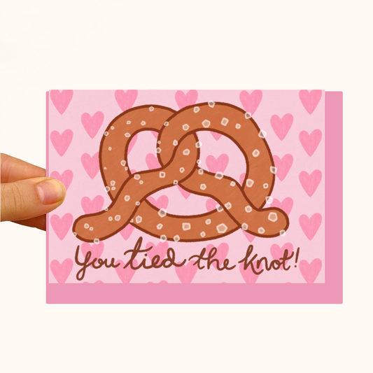 Pretzel Knot - Engagement & Marriage Card  - Pearlescent Love Card